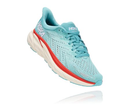 Hoka One One Clifton 8 Moški Čevlji Svetlo Turkizna / Modra SI-673041U